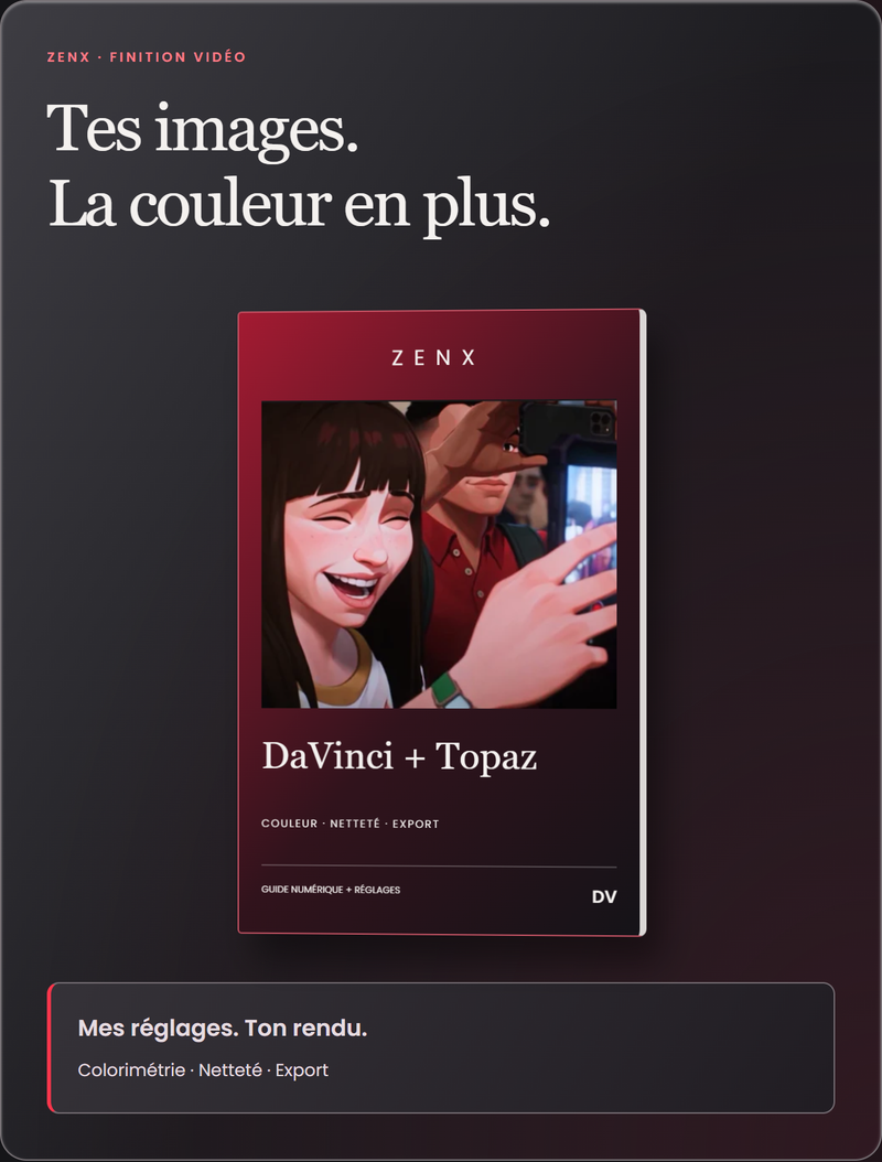 ZENX — Pack DaVinci + Topaz